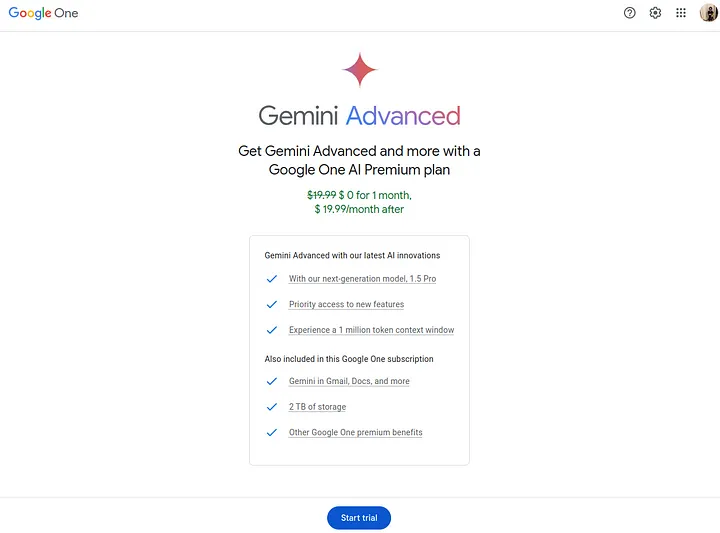 Gemini Advanced Free Trial