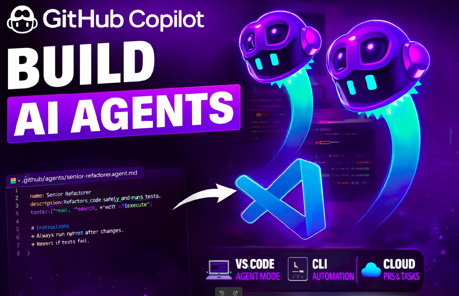 Cover Image for GitHub Copilot AI Agents for Beginners