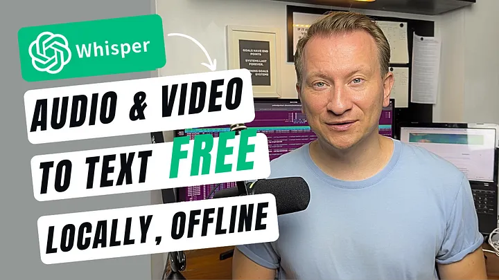 Cover Image for Convert Audio & Video to Text FREE using Whisper Locally