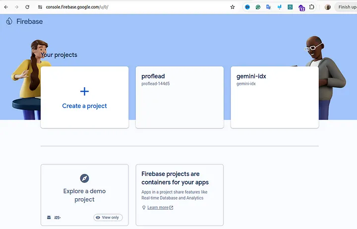 Create a Firebase Project