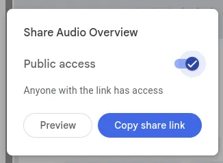 Share Audio Overview