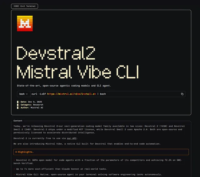 Mistral Vibe CLI