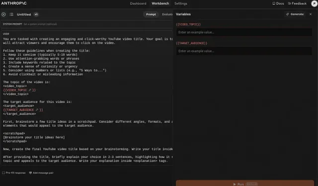 Anthropic Prompt Generator
