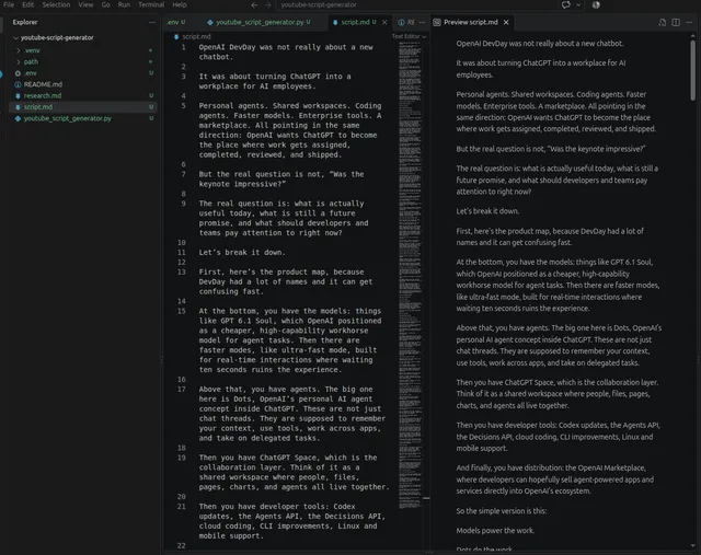 Script example