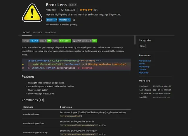 Error Lens Error Lens