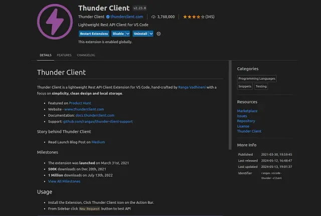 Thunder Client Thunder Client