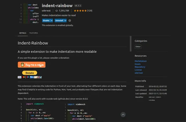 Indent Rainbow Indent Rainbow