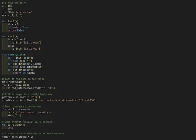 A messy code